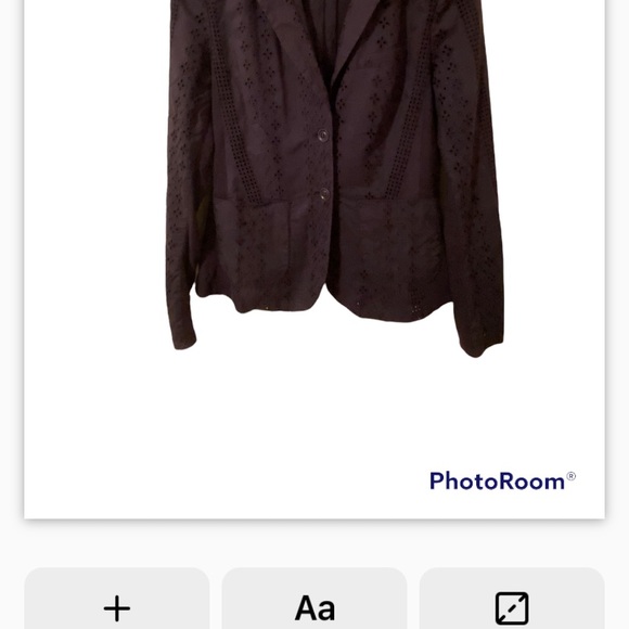 Olsen navy eyelet blazer - Picture 4 of 7